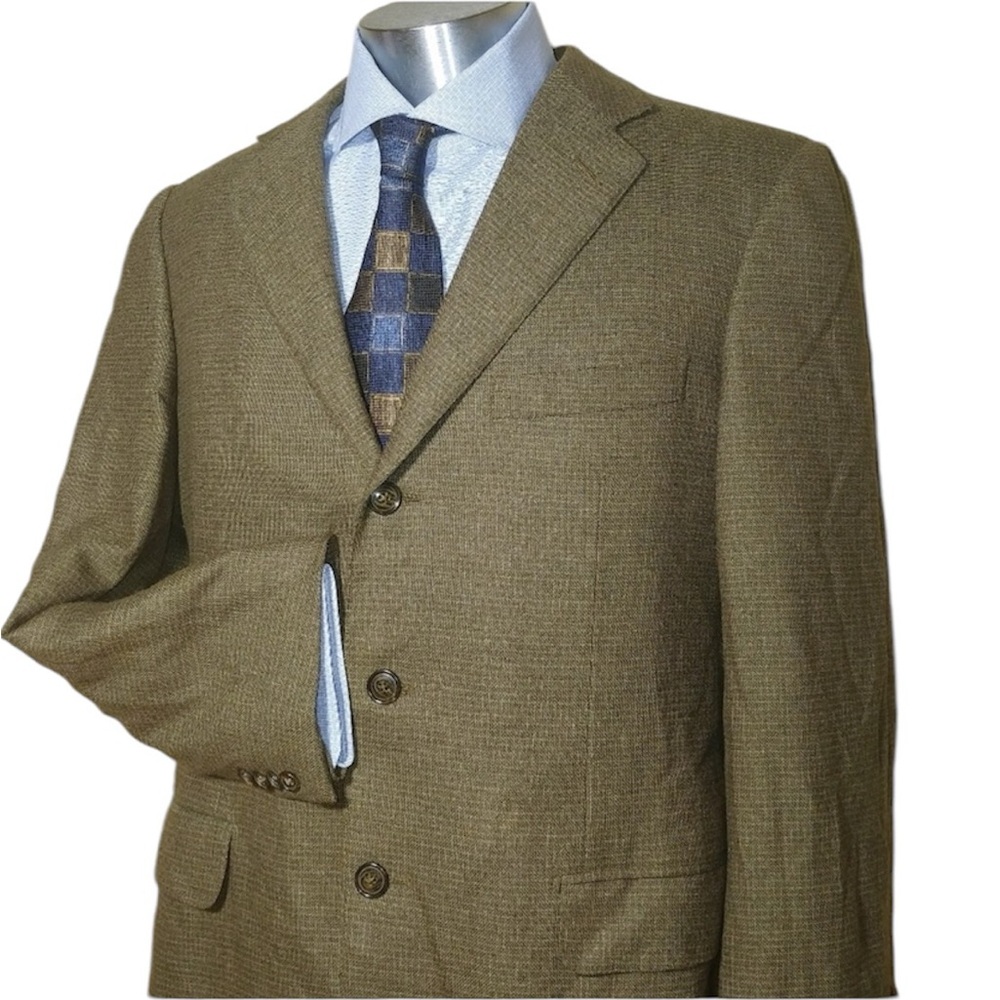 Ermenegildo Zegna Green Wool Sport Coat 45R - Picture 2 of 8